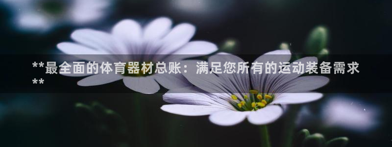 耀世娱乐平台官网登录入口：**最全面的体育器材总账：