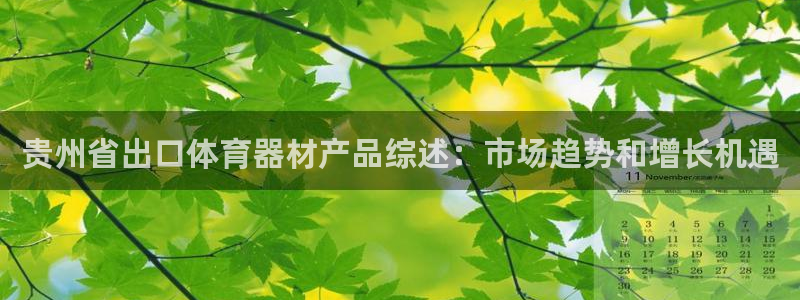 耀世娱乐登录地址在哪里：贵州省出口体育器材产品综述：