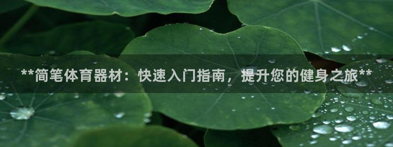耀世娱乐返点：**简笔体育器材：快速入门指南，提升您