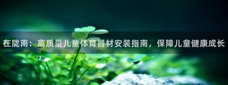 耀世平台注册网址：在陇南：高质量儿童体育器材安装指南