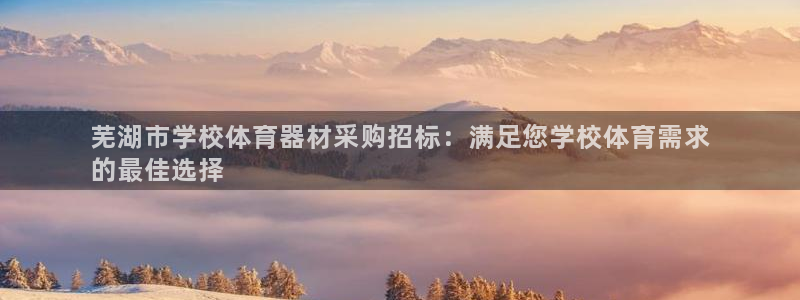 耀世娱乐平台注册地址：芜湖市学校体育器材采购招标：满