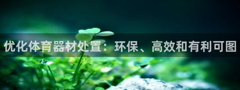 耀世平台app下载：优化体育器材处置：环保、高效和有利可图