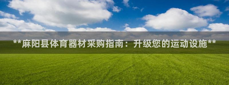 耀世平台注册登录不上：**麻阳县体育器材采购指南：升级您的运